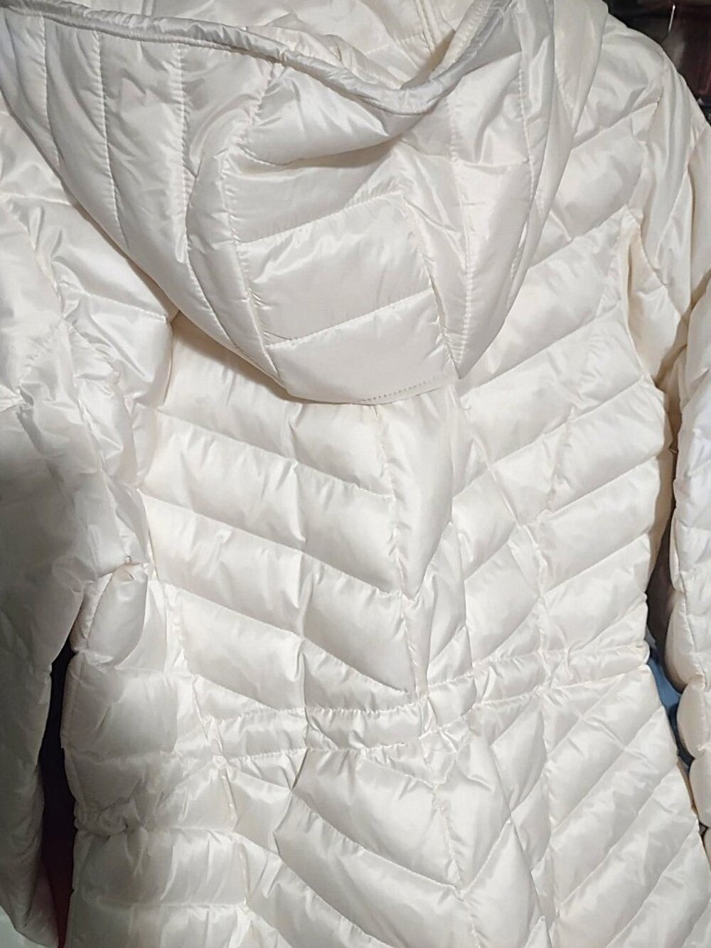 NWOT Gallery Puffer Coat - Mid Length - Size M - White - Picture 5 of 7